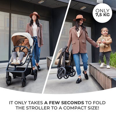 Kinderkraft NEWLY Mink Pro Kombivogn 4-in-1, Classic Black
