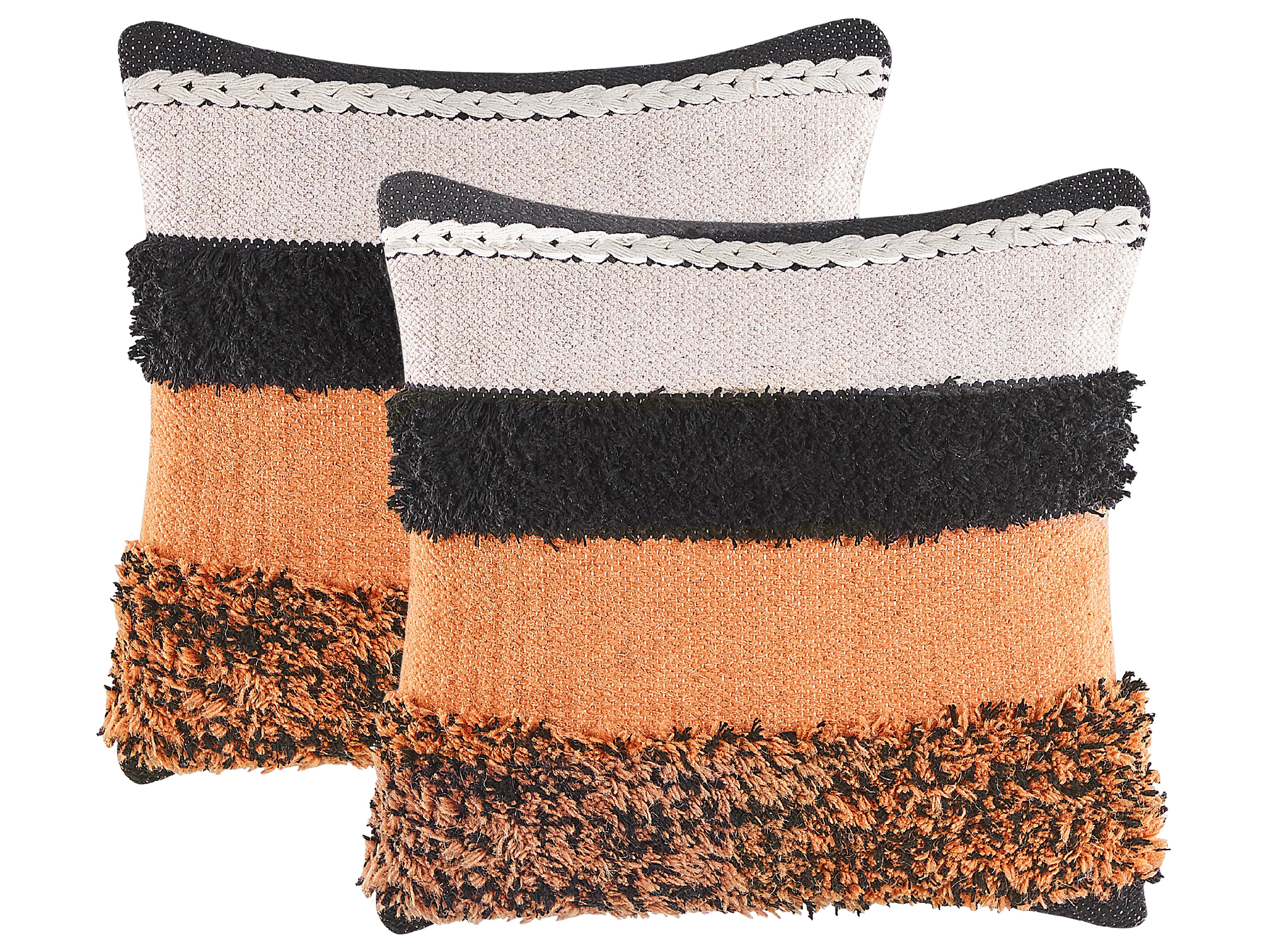 Set van 2 sierkussens MIHALGAZI Katoen 45 x 45 cm Meerkleurig gestreept