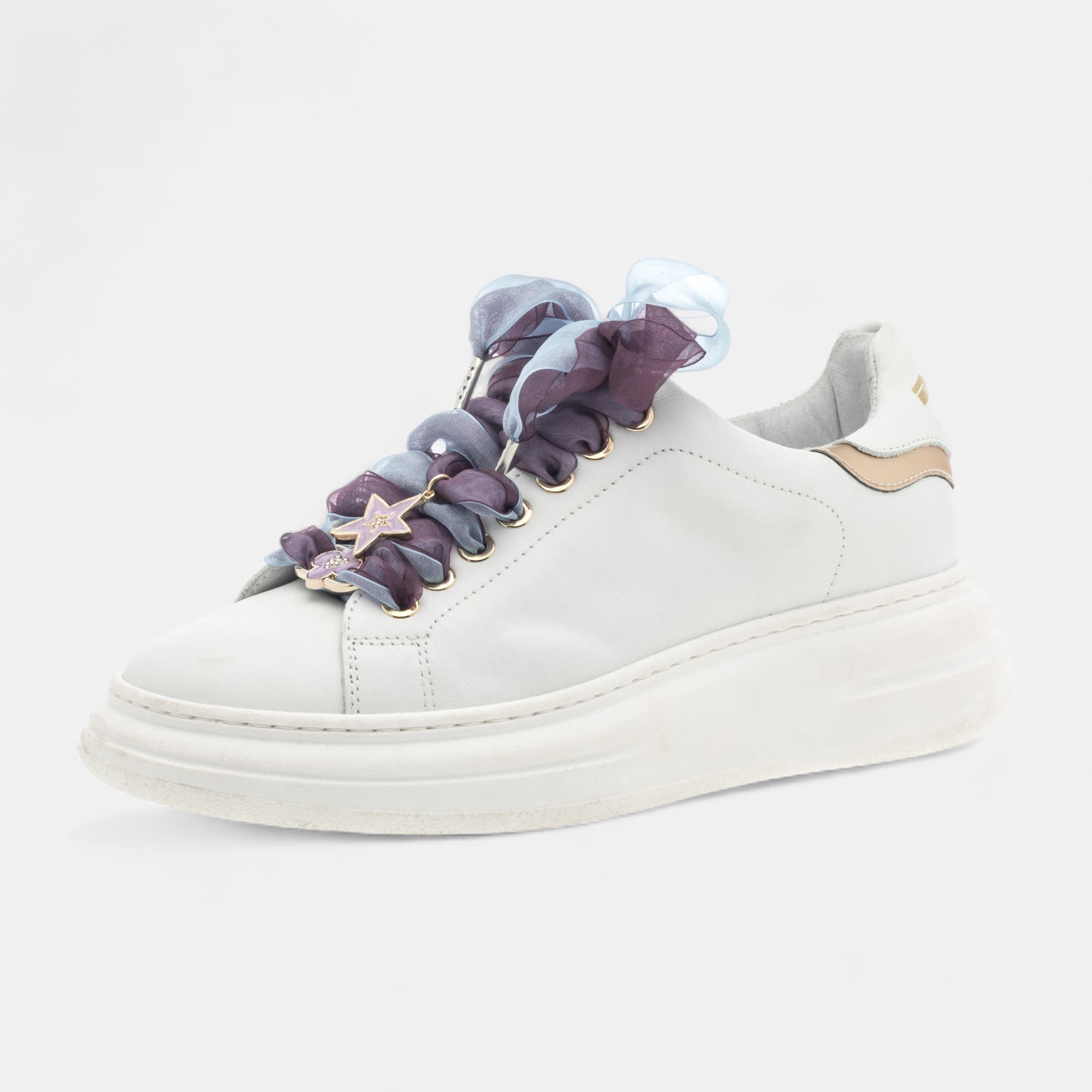 Baskets basses Femme en cuir blanc