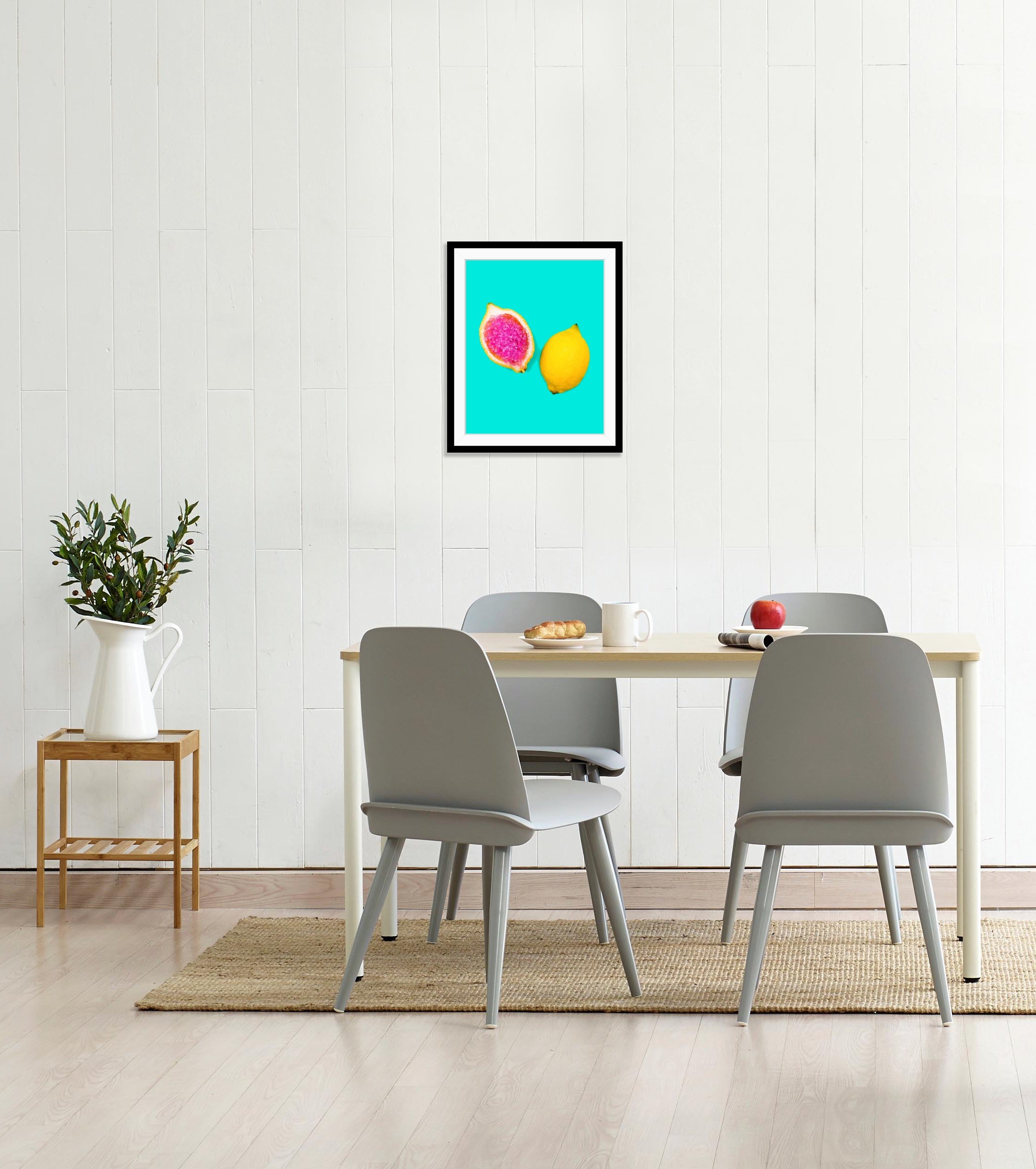 queence Bild »Anne« Kunst | Lebensmittel | Obst | Obst Bilder | Orange HD Premium Poster-Druck inkl. Holzrahmen