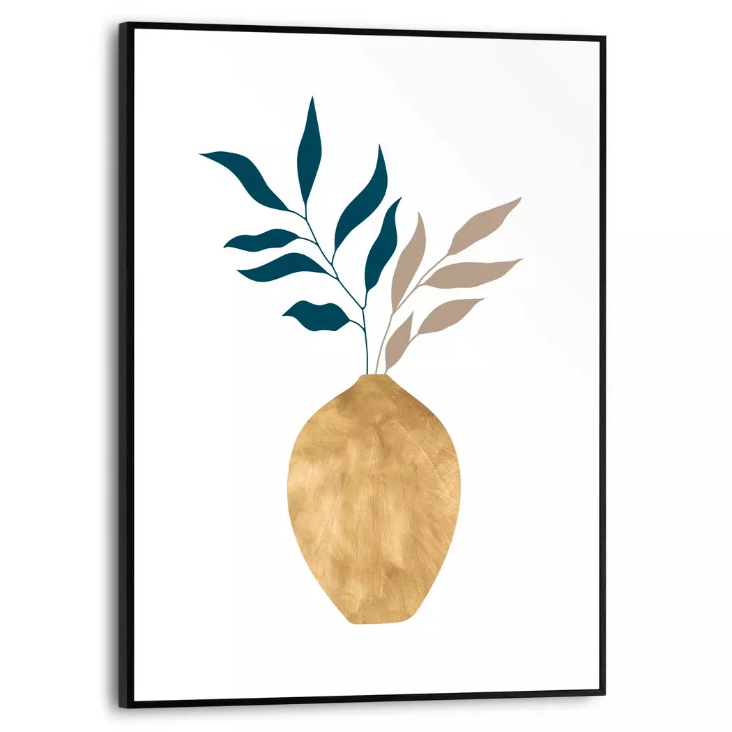 Wandbild 30 x 40 cm Golden Vase