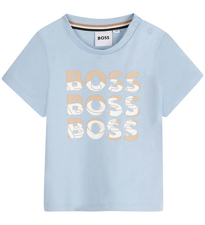 BOSS T-Shirt - Persisch Blue m. Print