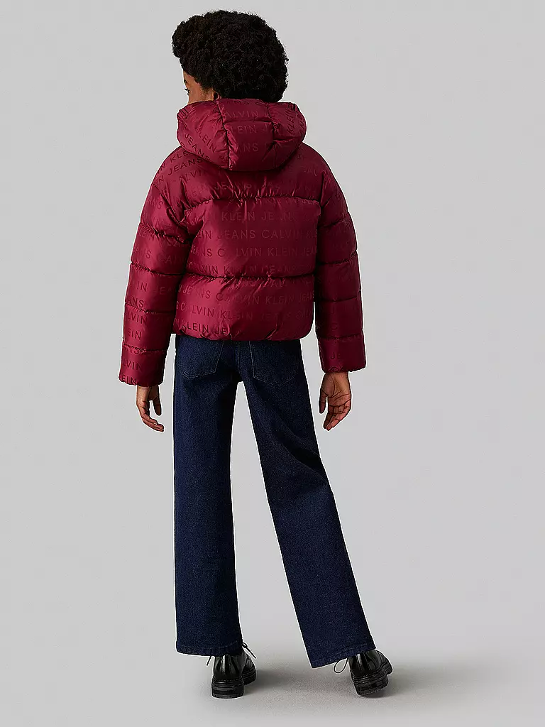 CALVIN KLEIN JEANS Mädchen Jacke dunkelrot