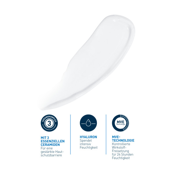 CERAVE Feuchtigkeitsspendende Gesichtscreme<br>52 ml, Tube, Creme, LSF50