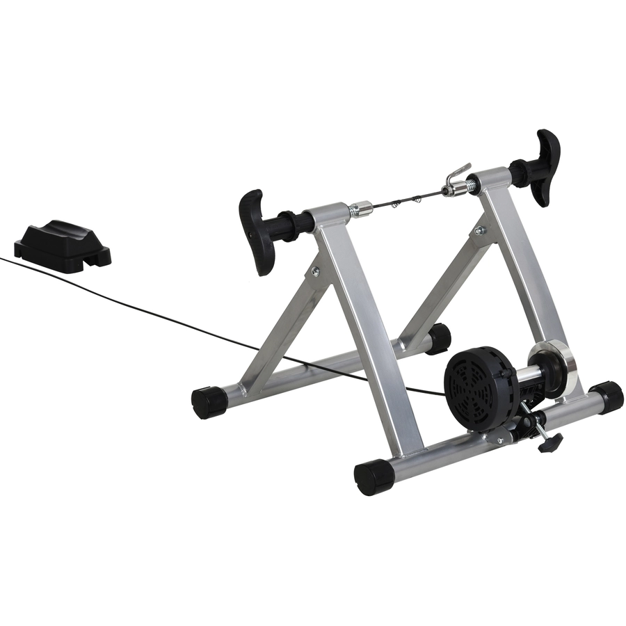 HOMCOM Heimtrainer mit Magnetbremse silber