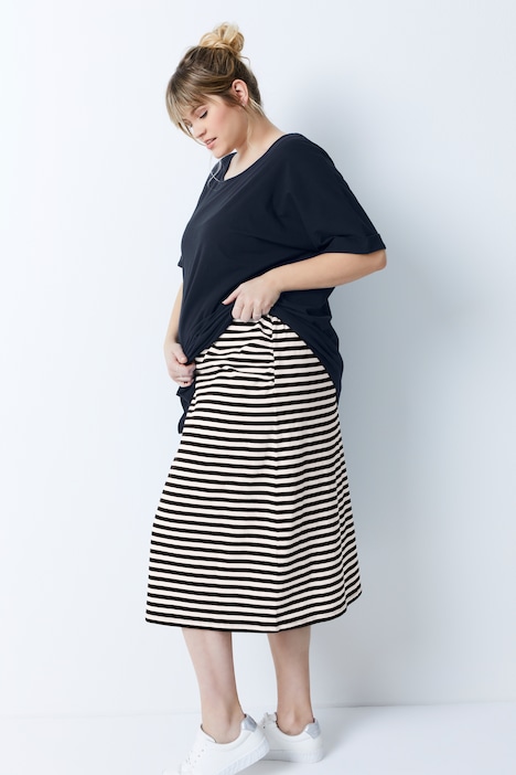 Bellieva-Kleid, Jersey, oversized, doppellagig, Halbarm, Biobaumwolle, GOTS