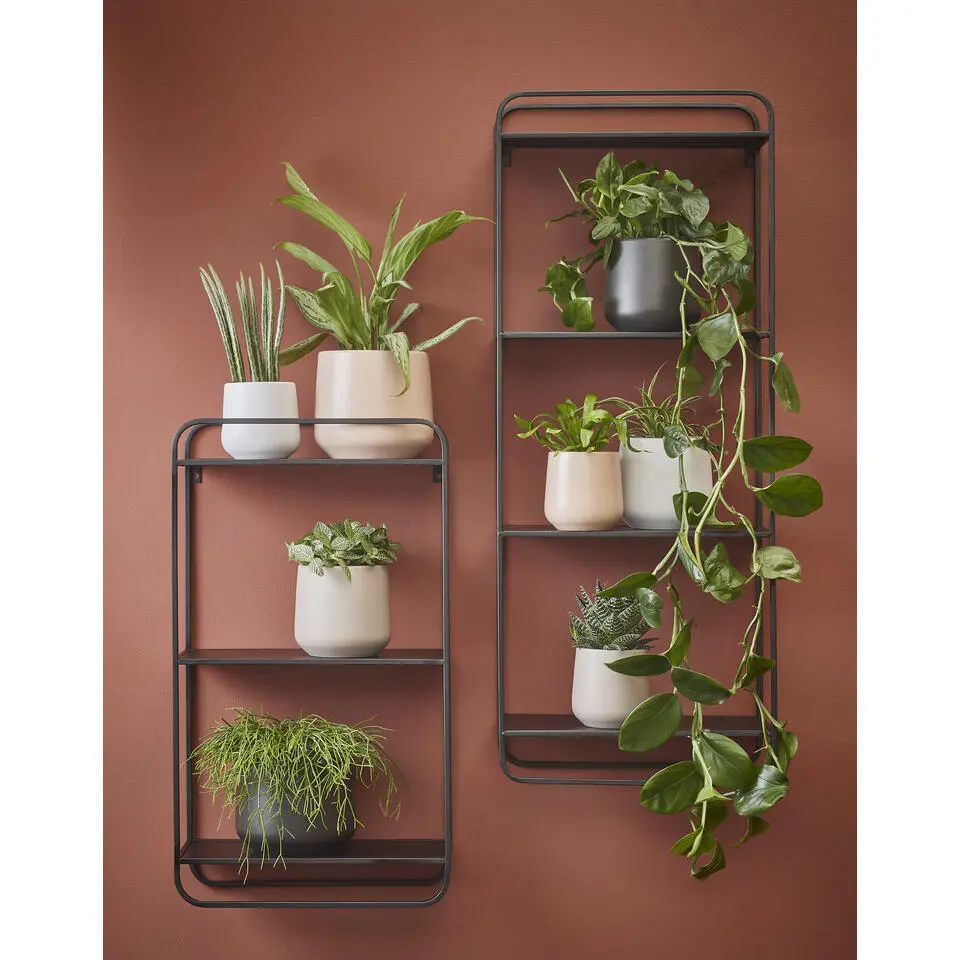 Mica Decorations Bloempot - wit - mat - keramiek - H26/D28 cm