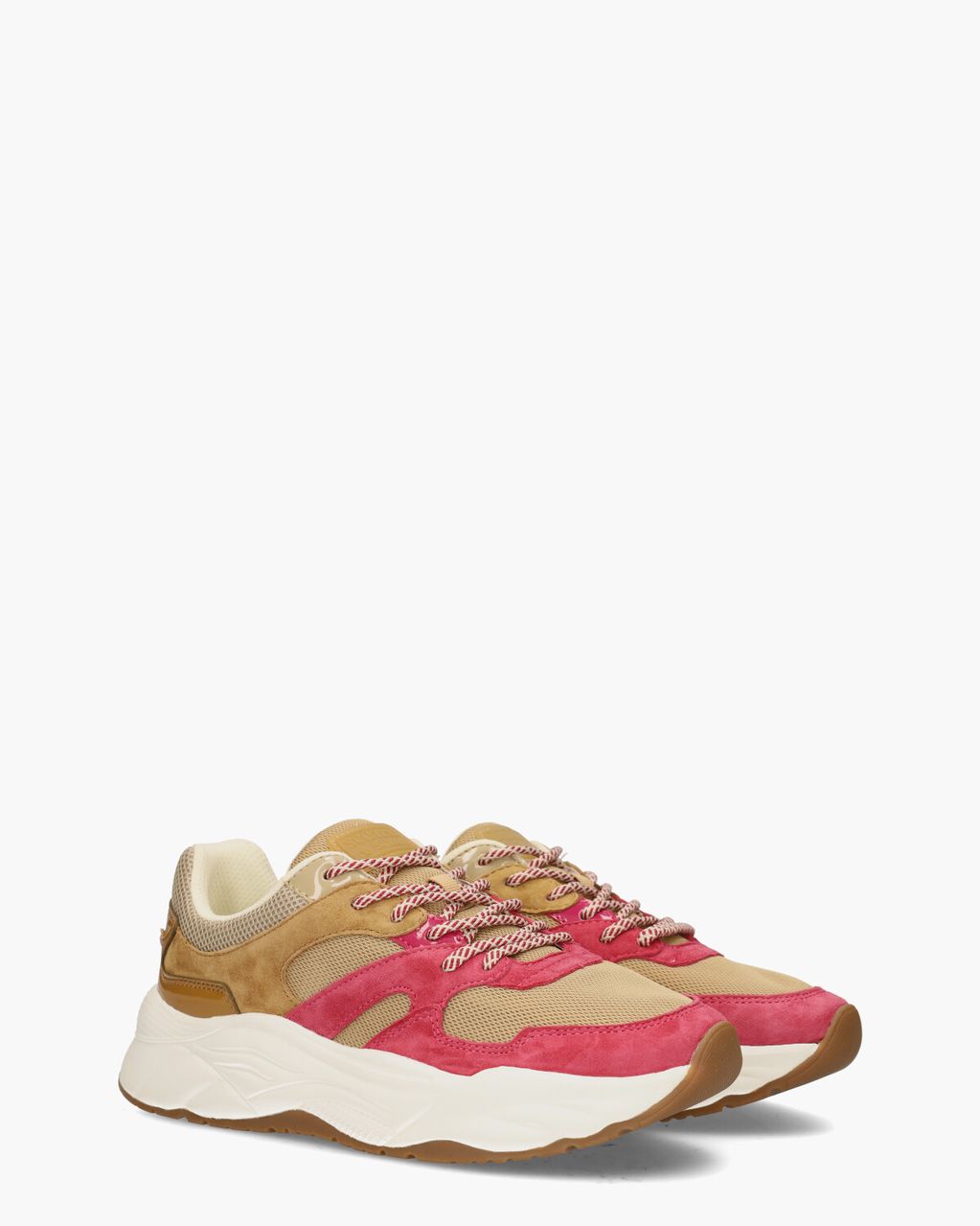 Scotch & Soda Celest Cognac/Rood Damessneakers