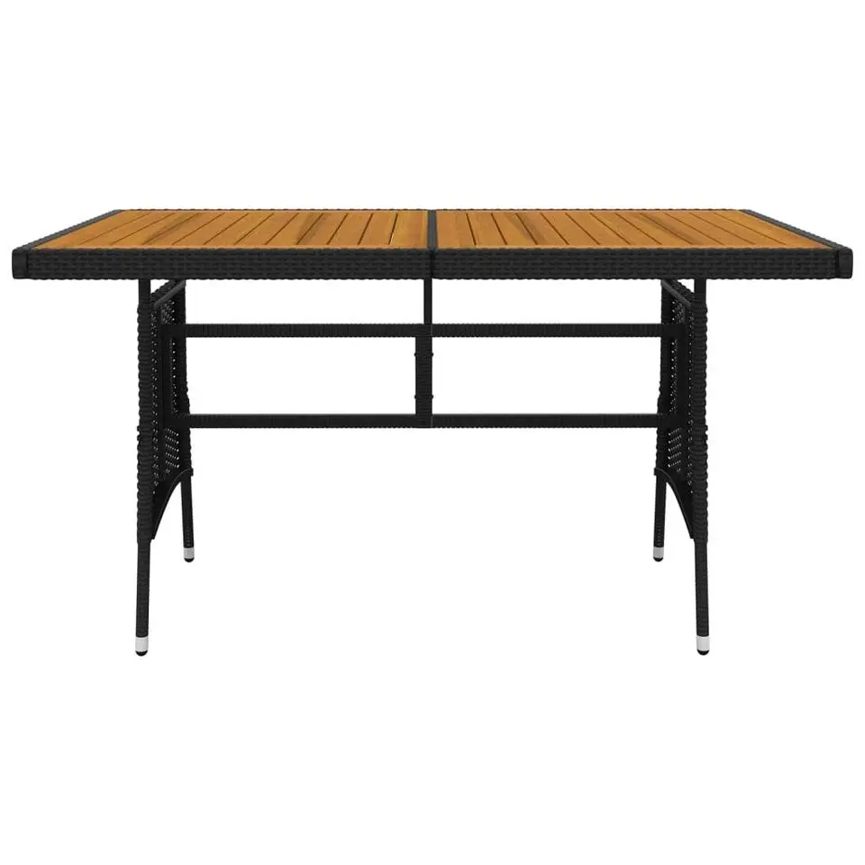 vidaXL - Tuinset - Zwart - Poly rattan
