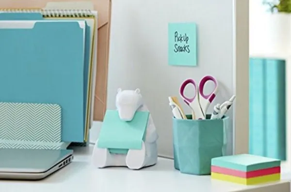 Post-It Pop-up Note Dispenser for 3 in x 3 in Notes, Bear design, White, 1 stk, 50 ark