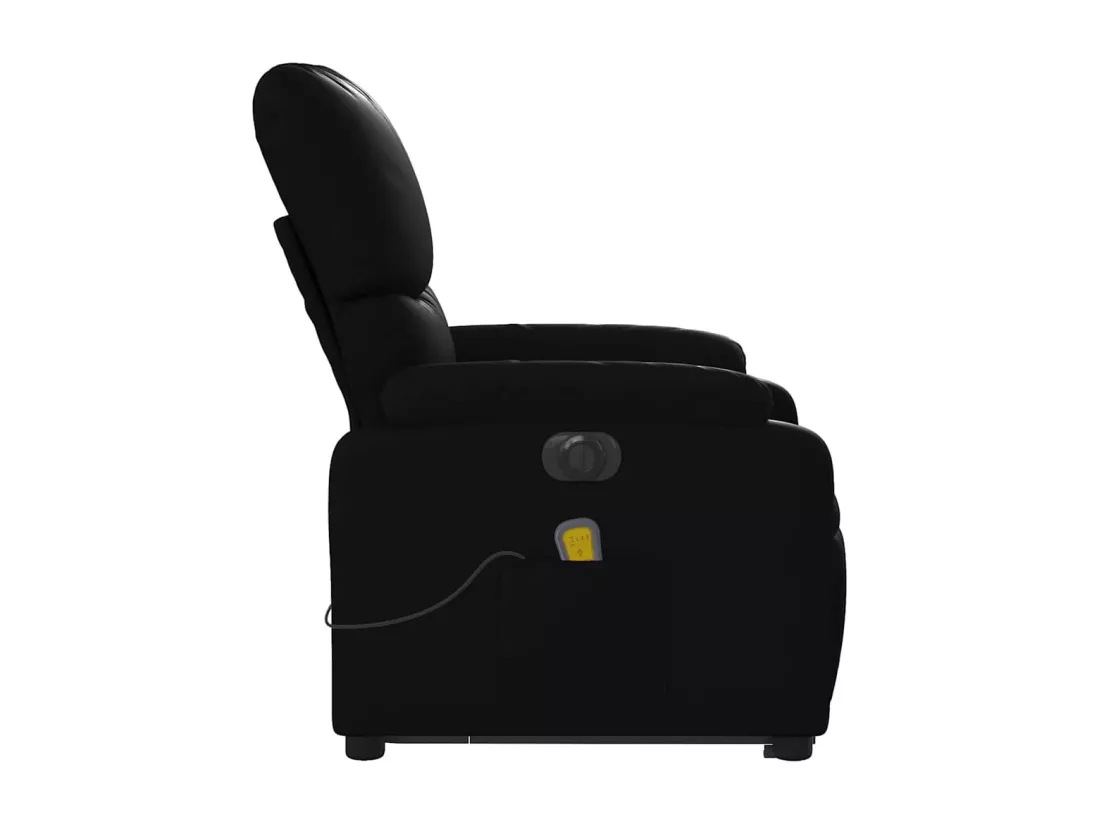 Fauteuil inclinable massant électrique noir similicuir