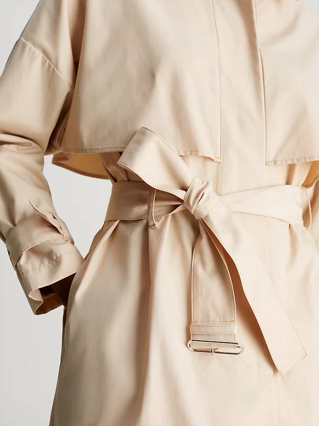 Trench coat de algodão técnico