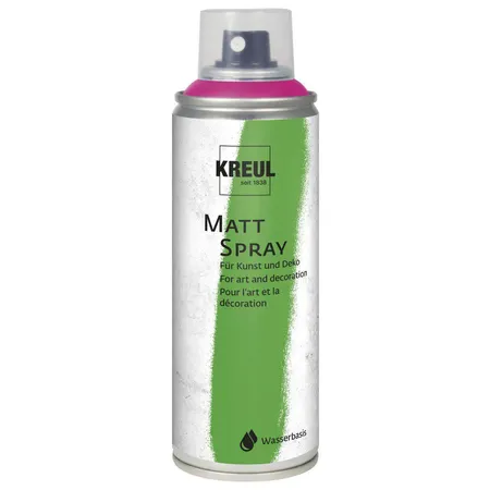 KREUL Matt Spray hochpigmentiert und wasserfest für Innen und Außen, 200 ml, pink