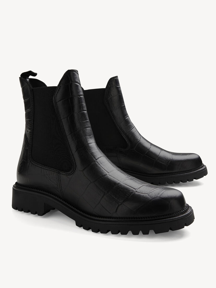 Leren Chelseaboot - zwart