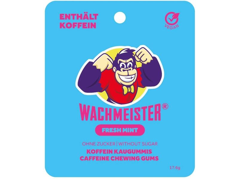 Wachmeister Kaugummi Koffein Kaugummi Minze 17.6 g Frischer Minzgeschmack trifft auf den Wachmacher-Kick