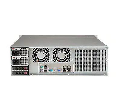 SuperChassis 836BE1C-R1K03B<br>3U-Chassis mit 16 Hot-Swap-Laufwerksschächten, 16-Port-SAS3-Backplane und redundanter 1000W-Titanium-Stromversorgung