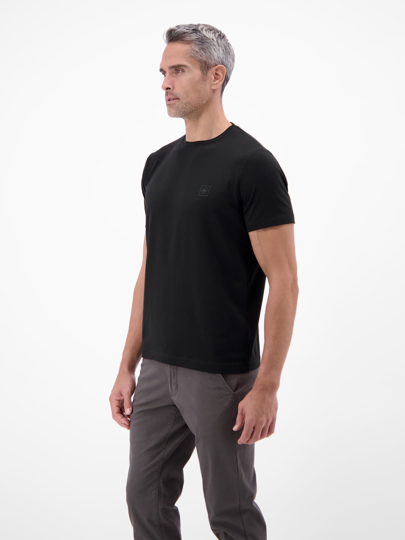 Basic T-Shirt mit LERROS Logo-Print