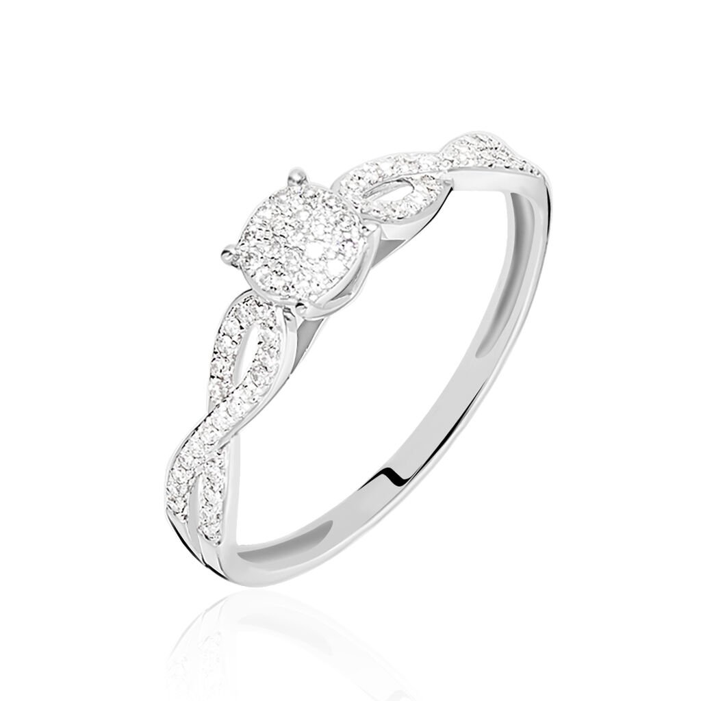 Bague Roseline Or Blanc Diamant