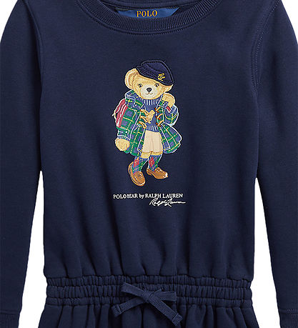 Polo Ralph Lauren Sweatkleid - Navy m. Kuscheltier