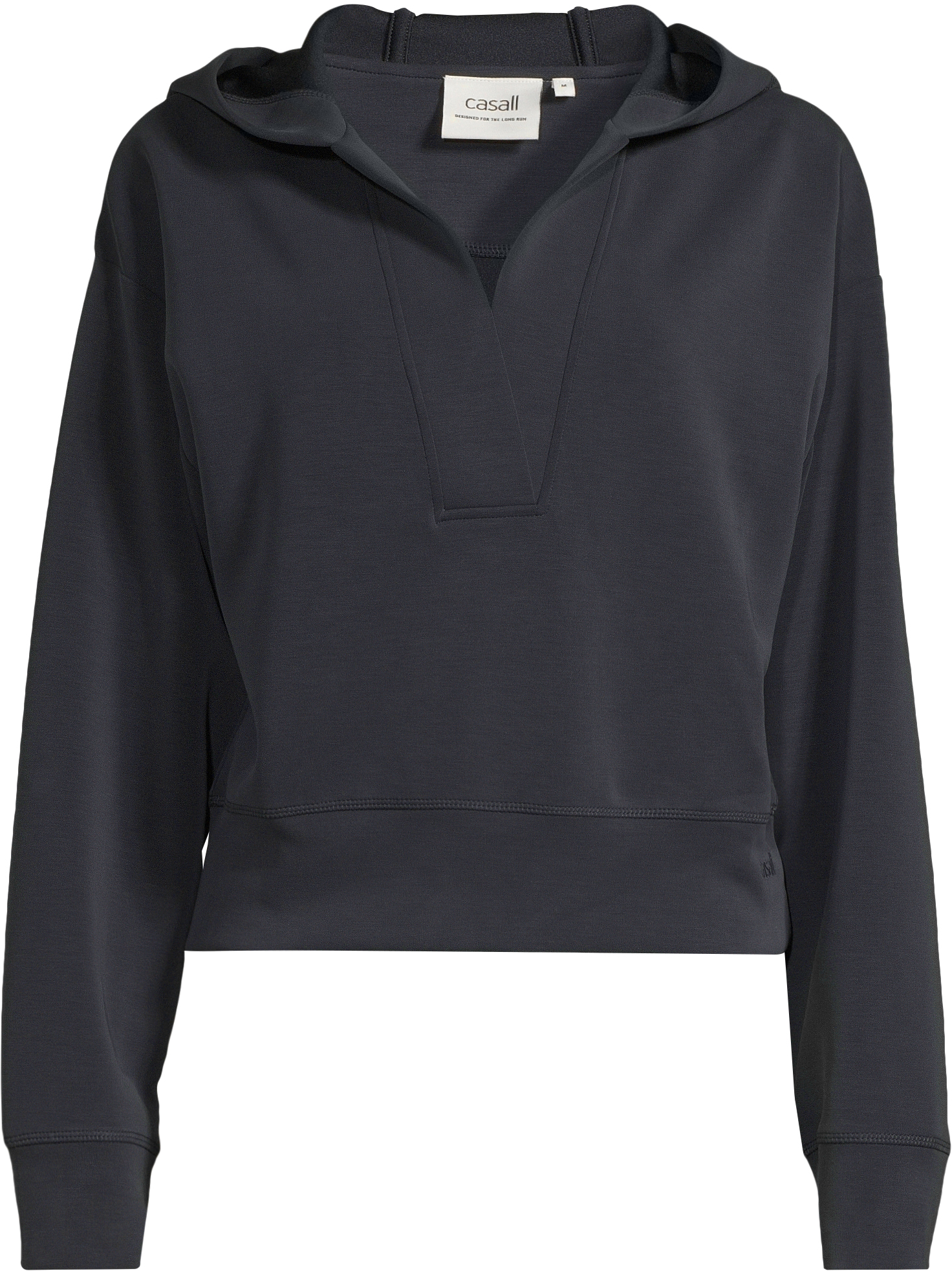Peachy V-Neck Hoodie Dame Almost Black