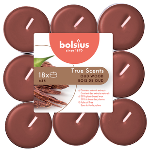 Bolsius True Scents Oud Wood Geurtheelichten 18ST