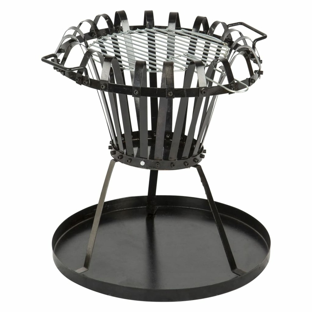 Foyer avec barbecue noir