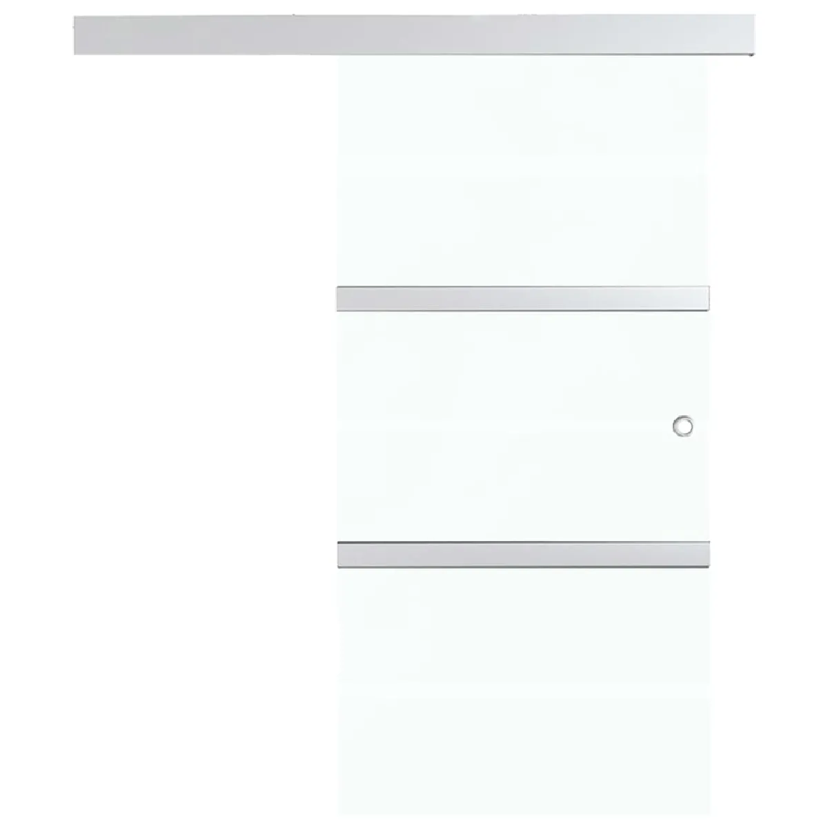 vidaXL Porte coulissante butées souples - Verre ESG aluminium 76x205 cm