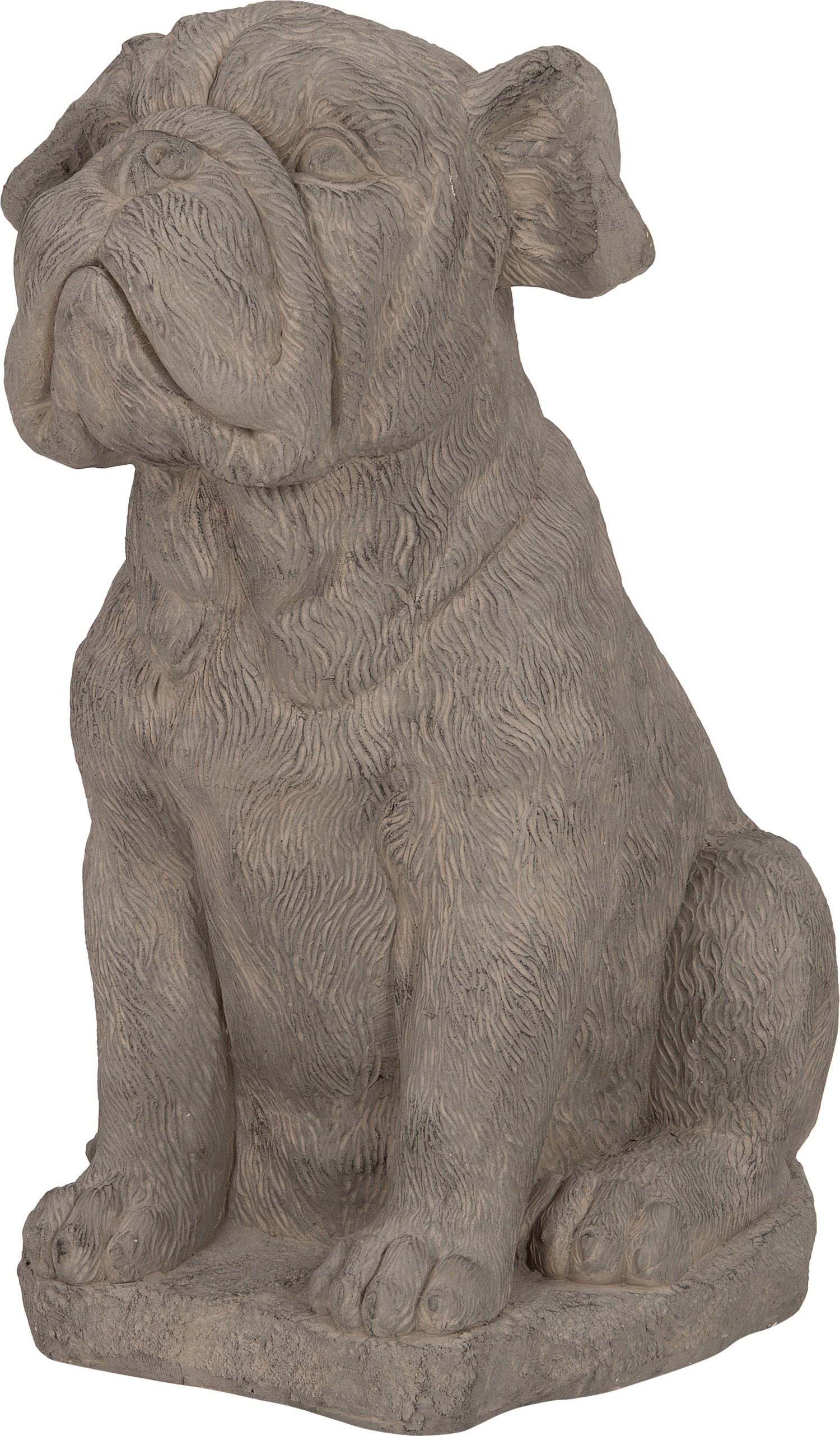 Intratuin tuinbeeld hond zittend grijs 48 x 30 x 55 cm