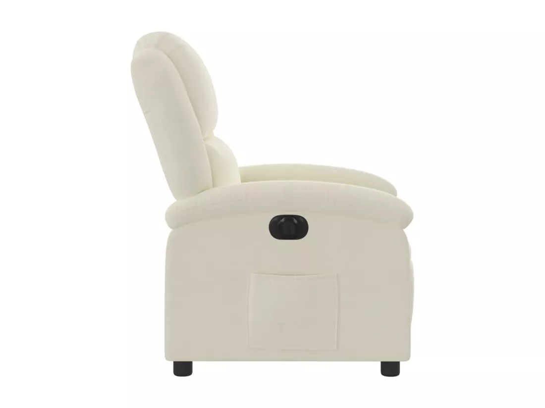 Fauteuil inclinable électrique Crème Velours