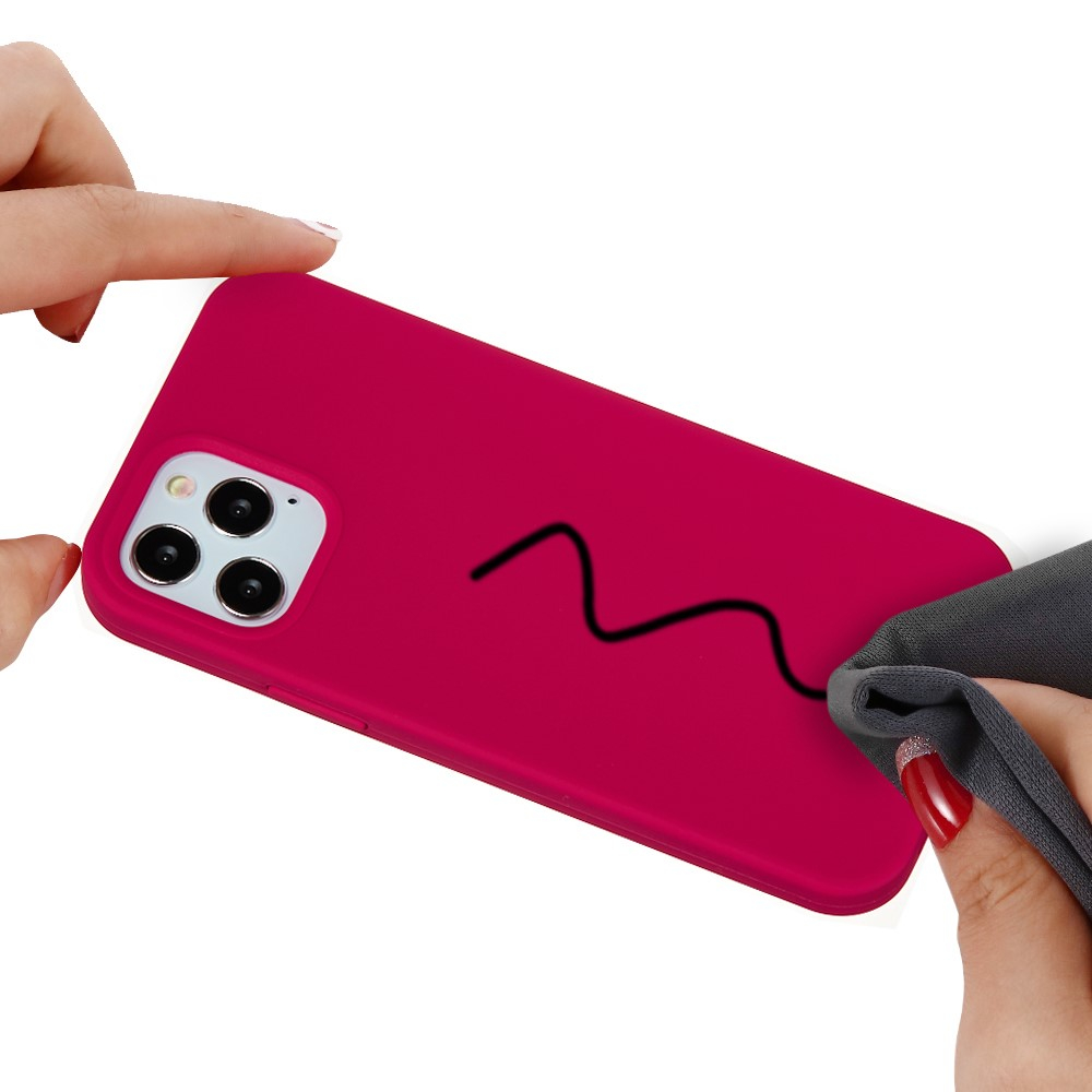 iPhone 13 Silikon Case Hülle - Dunkelrot