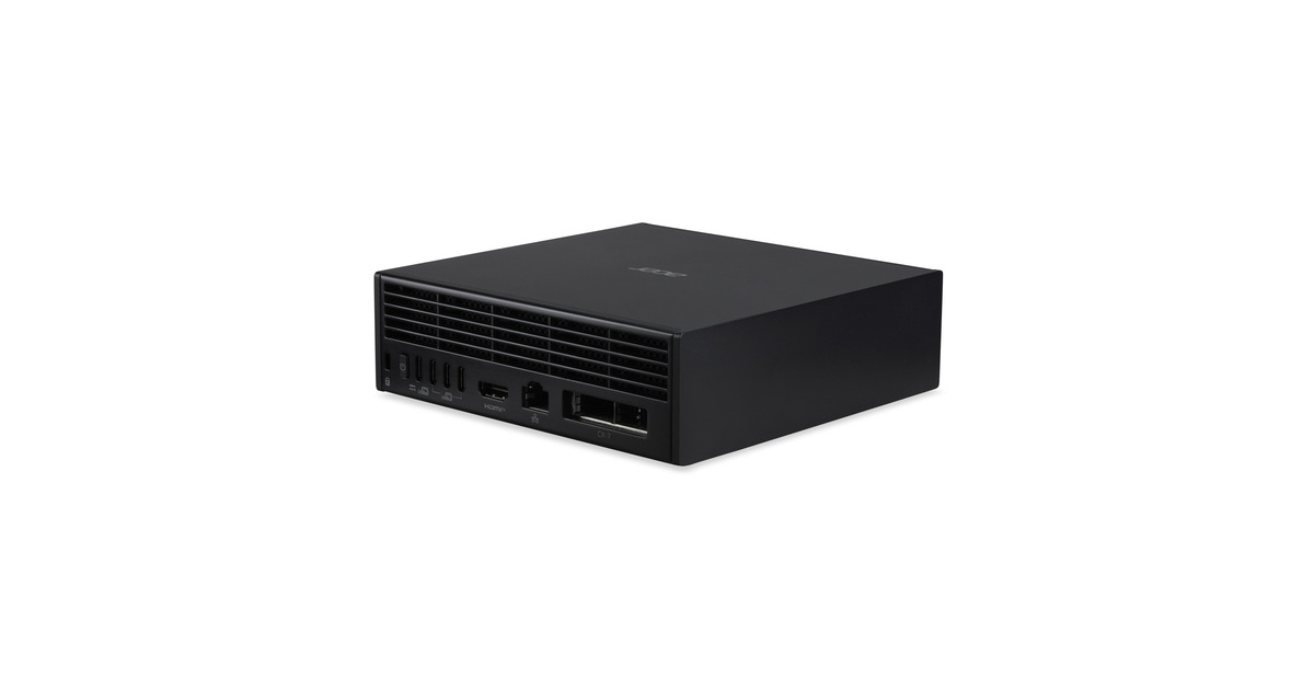 AcerVeriton GN100 AI Mini Workstation pc-systeem  (Zwart/grijs | NVIDIA GB10 Superchip | NVIDIA Blackwell | 128 GB | 4 TB SSD | QSFP Stacking kabel )