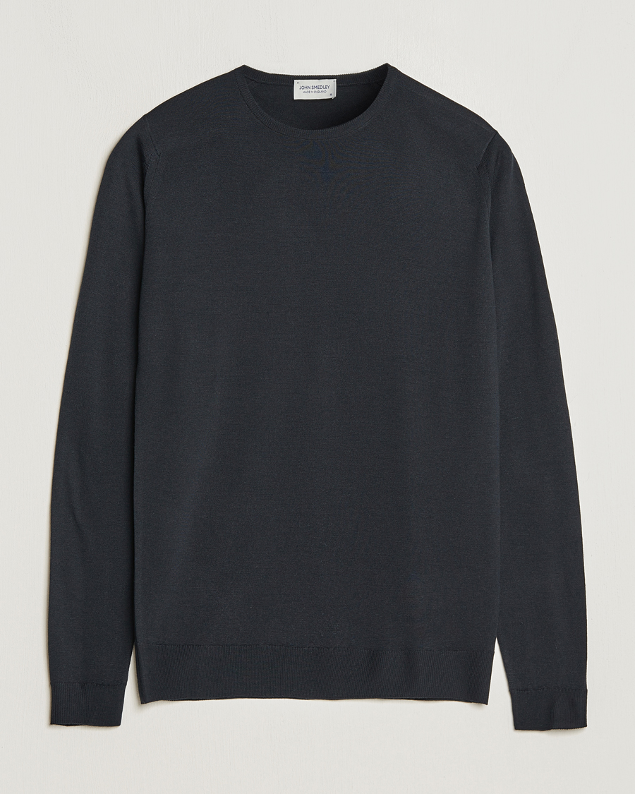 John Smedley Lundy Extra Fine Merino Crew Neck Black