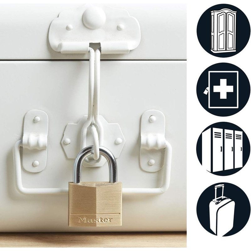 Cadenas à clé en laiton Master Lock - largeur 40 mm - Lot de 2