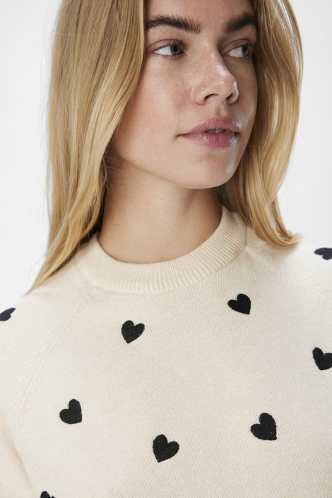 Object beige dames trui