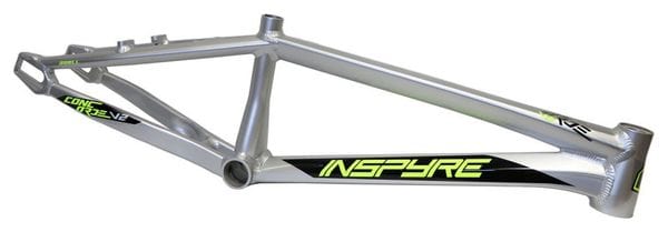 Cadre BMX Race Inspyre Concorde V2 Junior Gris / Jaune Fluo 2022