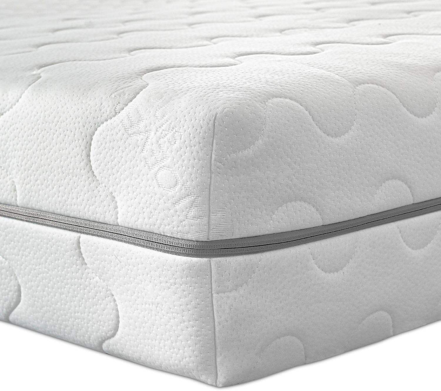 Taschenfederkernmatratze 180x200 H3 H4, 21cm hoch, orthopädische 7 Zonen Matratze mit Aloe Vera Bezug, Federkernmatratze
