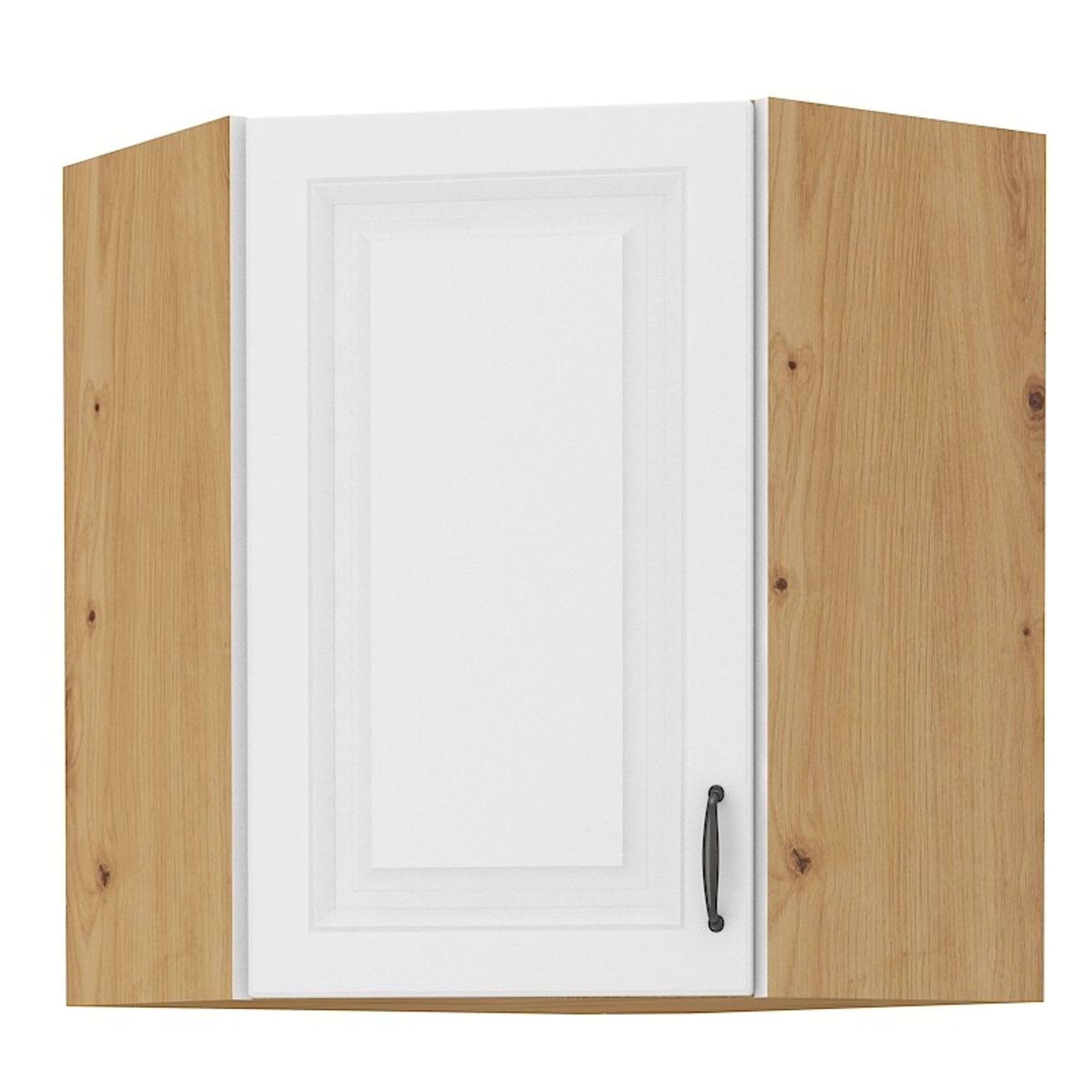 Eckhängeschrank 60x60 cm Stilo Weiss Eiche Artisan Küchenzeile Küchenblock Küche