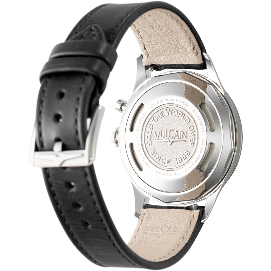 Vulcain Cricket President 36mm Silver Steel Caseback