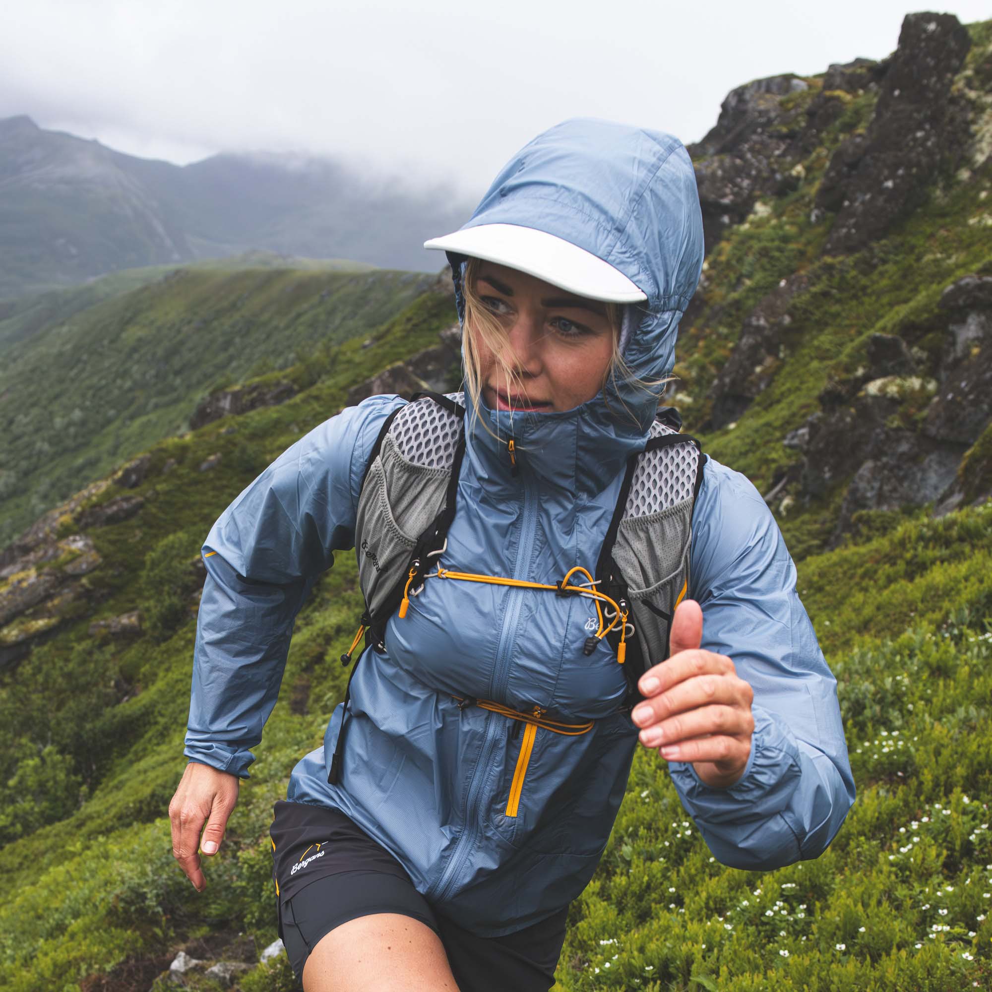 Y LightLine Pure Windbreaker Jacket Dame Elemental Blue