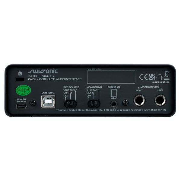 Swissonic Audio 1 Recording Bundle