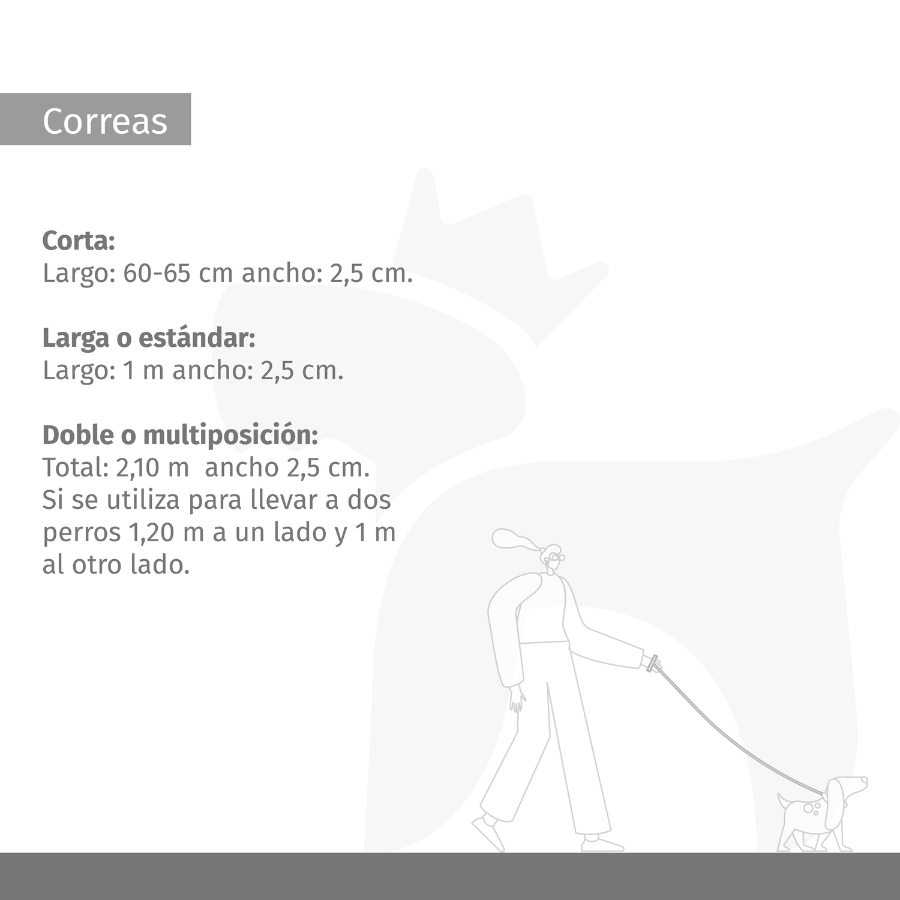 Ladran Gaucho Correa Milu feito à mão para cães, cor