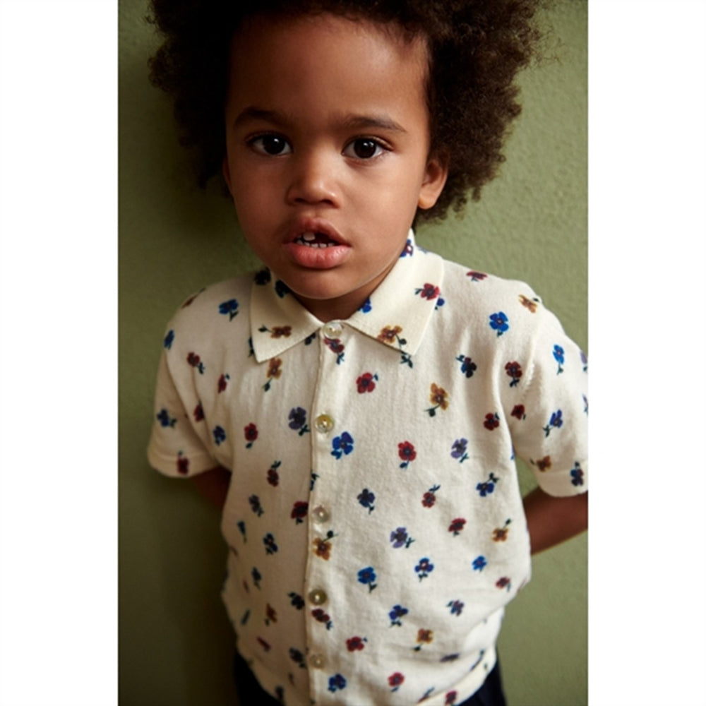 Printed Skjorte Ecru/Flower - FUB → Luksusbaby.dk