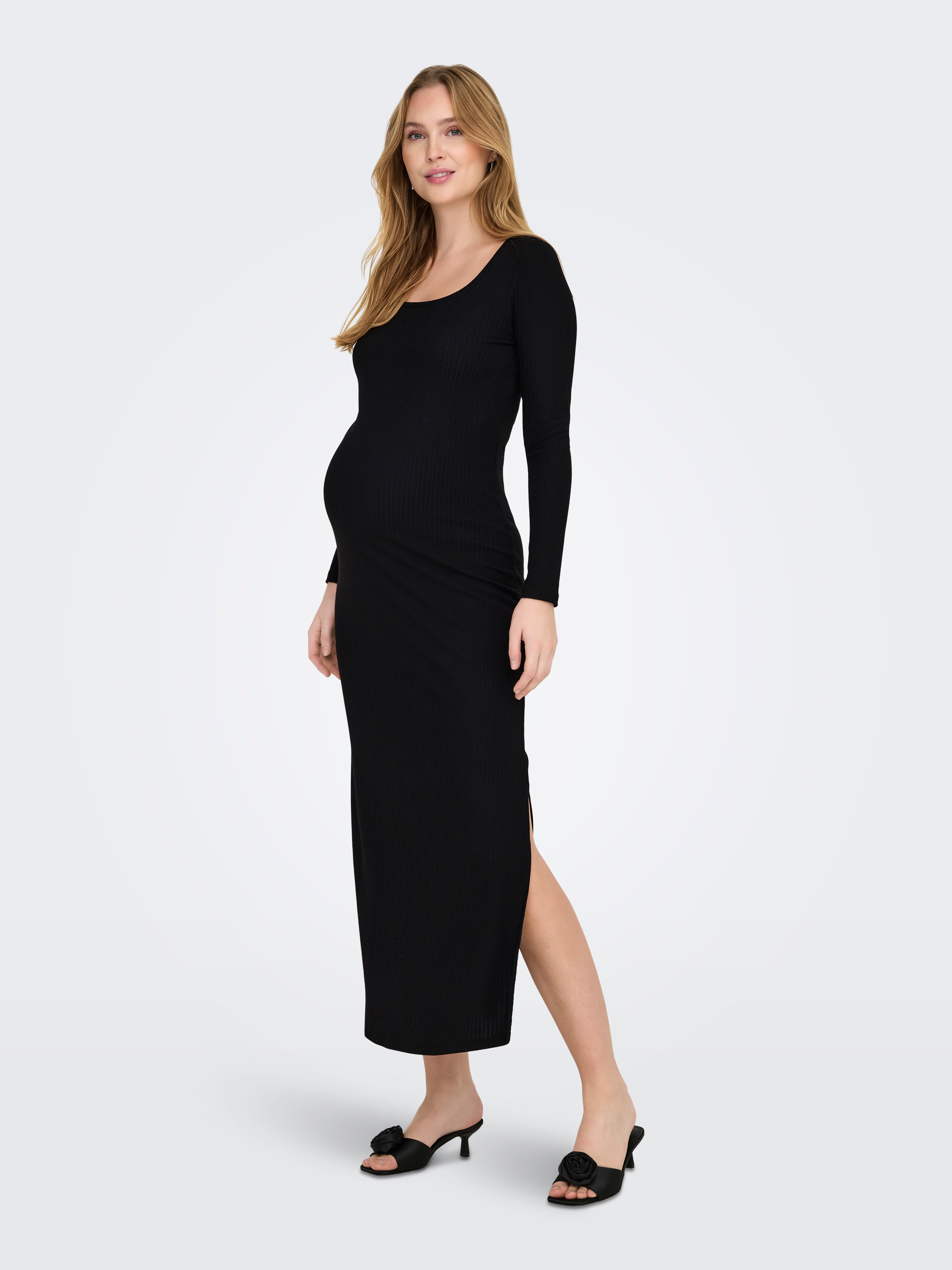 OLMNELLA Langes Kleid Black