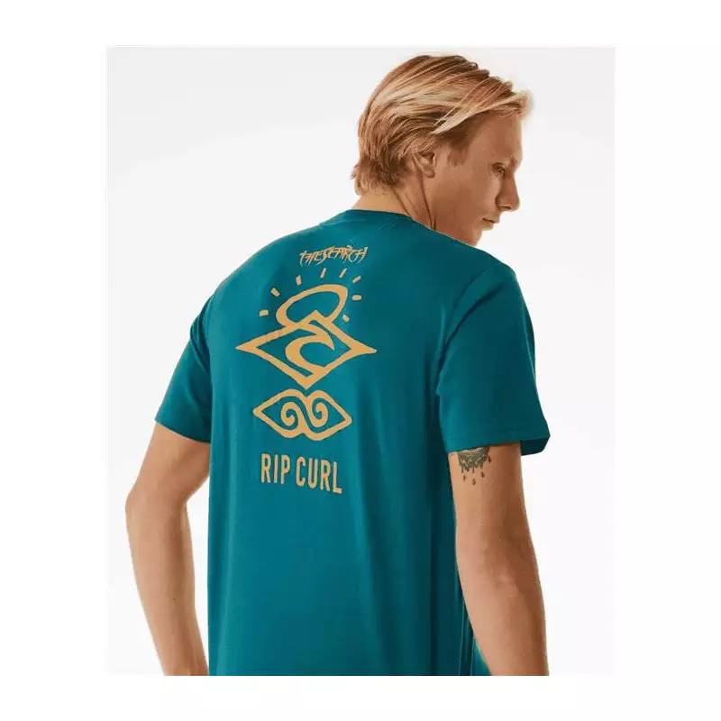 Teeshirt RIPCURL Search Icon Tee Blue Green