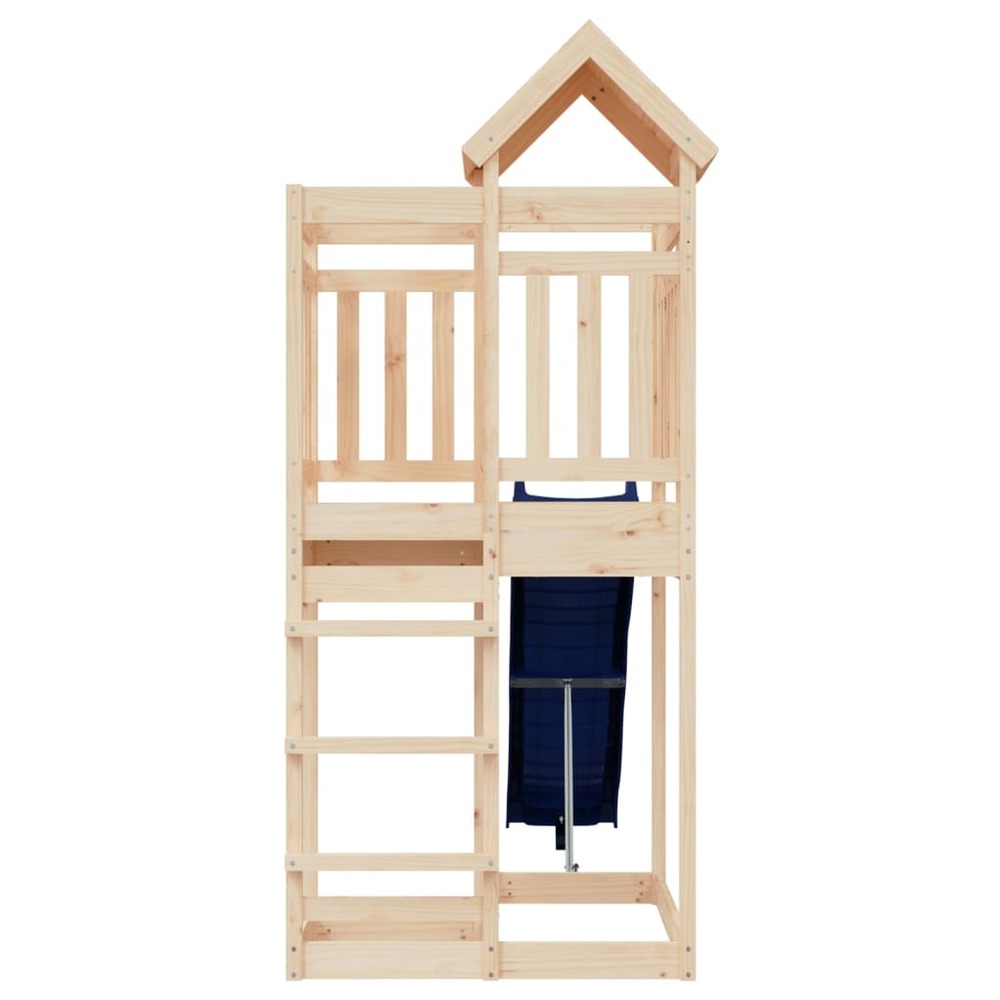 Aire de jeux d'extérieur balançoires toboggan portiques robuste jeux jardin 107 x 292 x 238 cm bois de pin massif