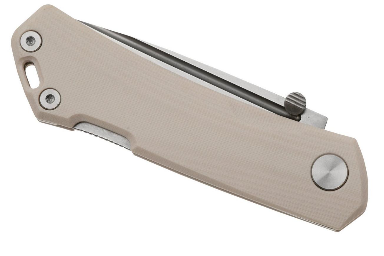 Real Steel Luna Maius 7091EI, 10Cr15CoMov, Ivory G10, zakmes, Poltergeist Design