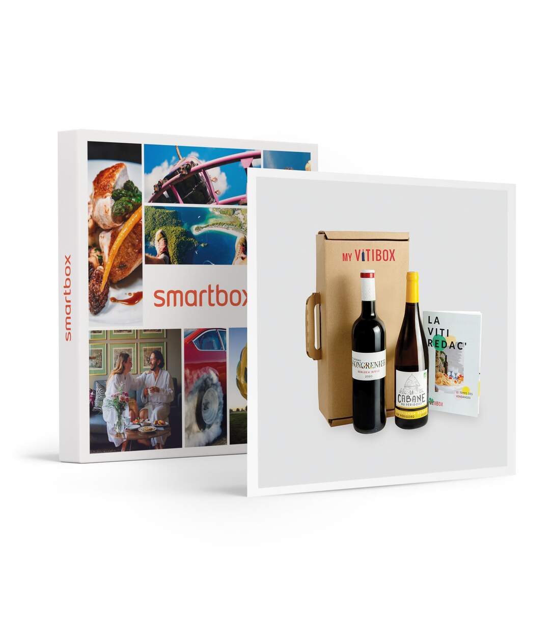 Box Mariages du Palais : 2 bouteilles de vin et accessoires de dégustation durant 3 mois - SMARTBOX - Coffret Cadeau Gastronomie