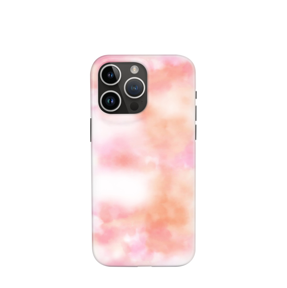 iPhone 14 Pro Max Hybrid (Kunststoff / Gummi) Hülle Wolkentanz - Pink