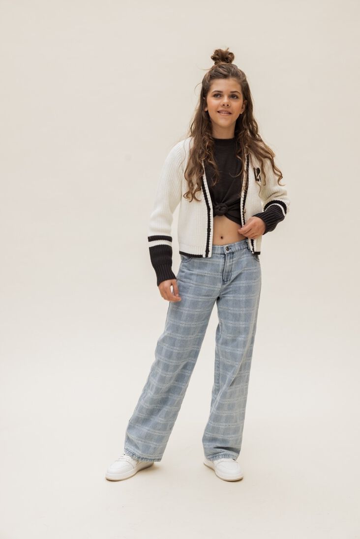 LOOXS 10sixteen blauwe looxs 10sixteen wide jeans 2401-5601