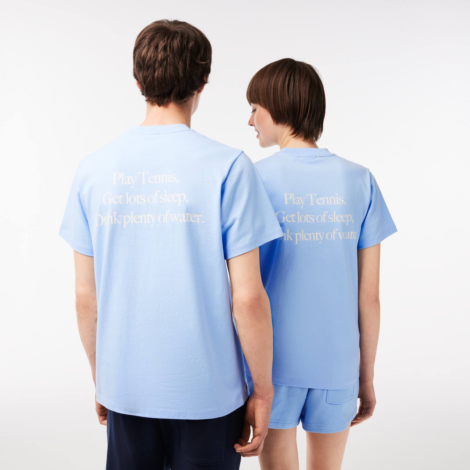T-shirt Lacoste x Sporty & Rich oversize T-Shirts - Bleu - Lacoste - Unisex